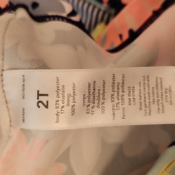 Carter's Just One You Floral Rashguard Swimsuit Size 2T - Picture 8 of 8